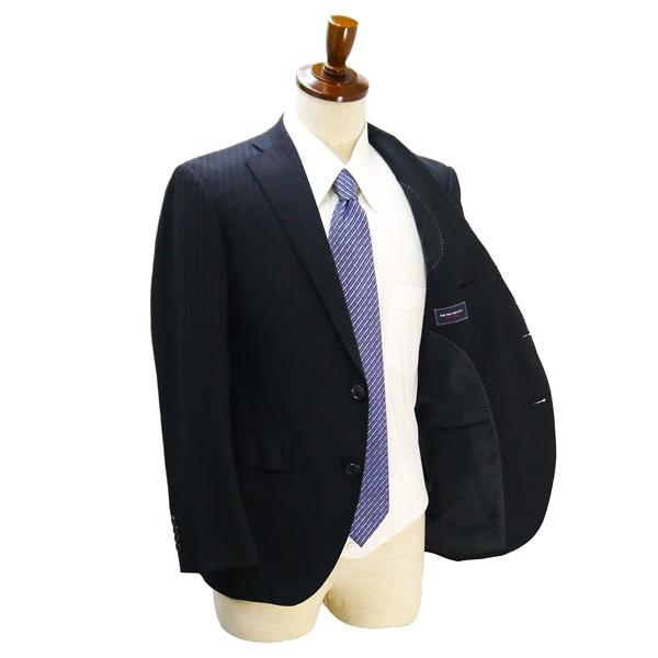 スーツカンパニー Biellano Finish 2つボタン シングルスーツ AB4 M ダークグレー シャドーストライプ 本切羽 春夏 PCH60752 5NG044 | SUIT SQUARE | 01