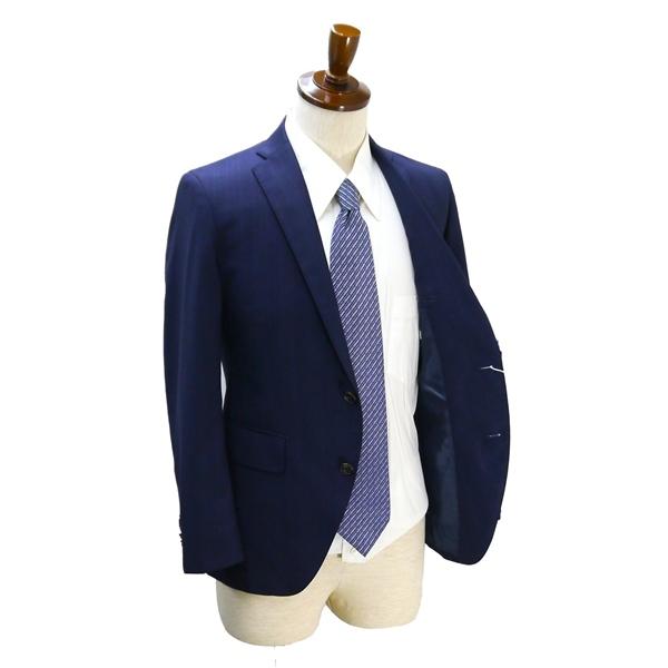 スーツカンパニー イタリア製カノニコ 2つボタン シングルスーツ Y4 S ダークネイビー ストライプ 本切羽 春秋 合物 112102 5NG055 | SUIT SQUARE | 01
