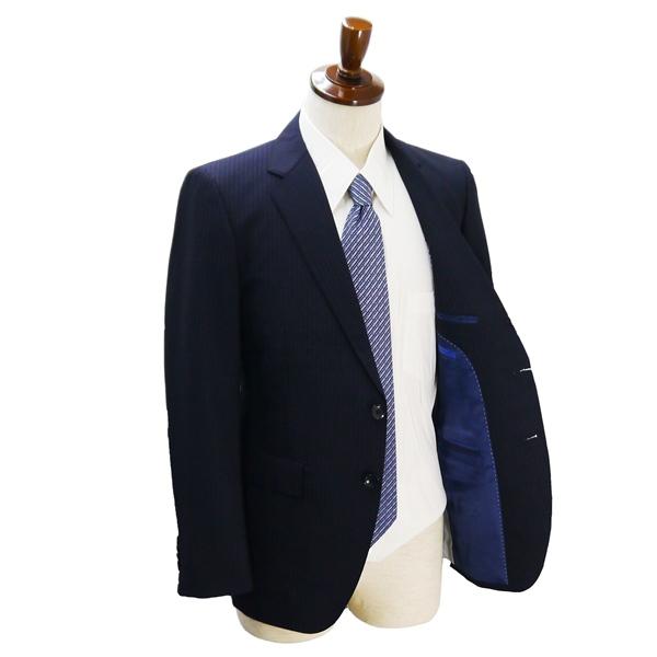 Perfect Suit P.S.FA 2つボタン シングルスーツ A5 M ダークネイビー 濃紺 ストライプ ノータック 春夏 IC420252-88 5NG114 | Perfect Suit FActory | 01