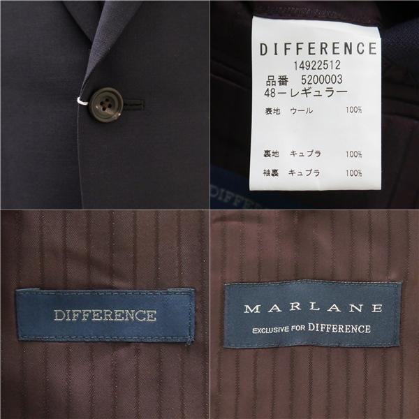 美品 DIFFERRENCE MARLANE 3ピース 2つボタン シングルスーツ A7 L 暗めのパープル 暗紫色 ノータック 春秋冬 5200003 5NH023 | ブランド登録なし | 02