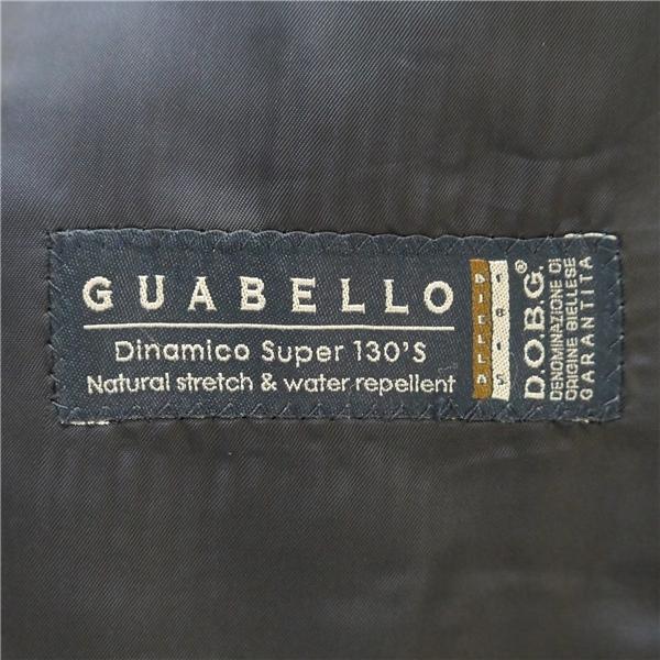 HILTON GUABELLO 2つボタン シングルスーツ A5 M ダークネイビー チェック ワンタック 本切羽 ストレッチ 春秋冬 A18V4202 5NH027 | HILTON | 05