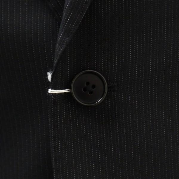 HILTON 2つボタン シングルスーツ 袖口4つボタン A5 M ダークグレー ストライプ ノータック 本切羽 春秋冬 A17V5492 5NH048 | HILTON | 02