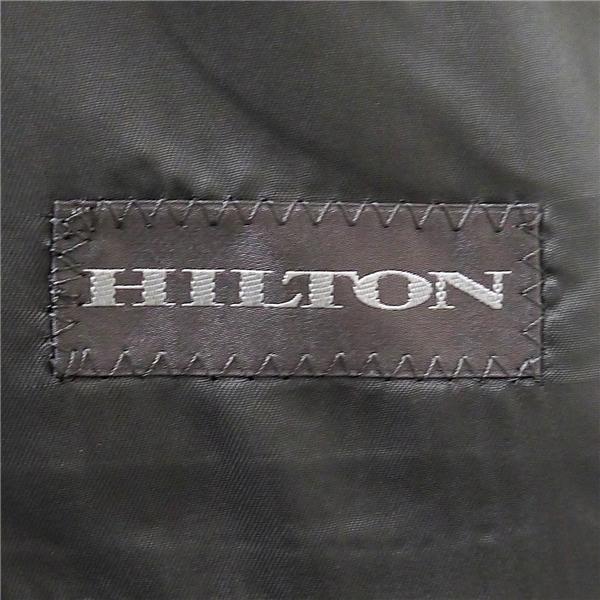 HILTON 2つボタン シングルスーツ 袖口4つボタン A5 M ダークグレー ストライプ ノータック 本切羽 春秋冬 A17V5492 5NH048 | HILTON | 04