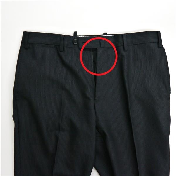 HILTON 2つボタン シングルスーツ 袖口4つボタン A5 M ダークグレー ストライプ ノータック 本切羽 春秋冬 A17V5492 5NH048 | HILTON | 05