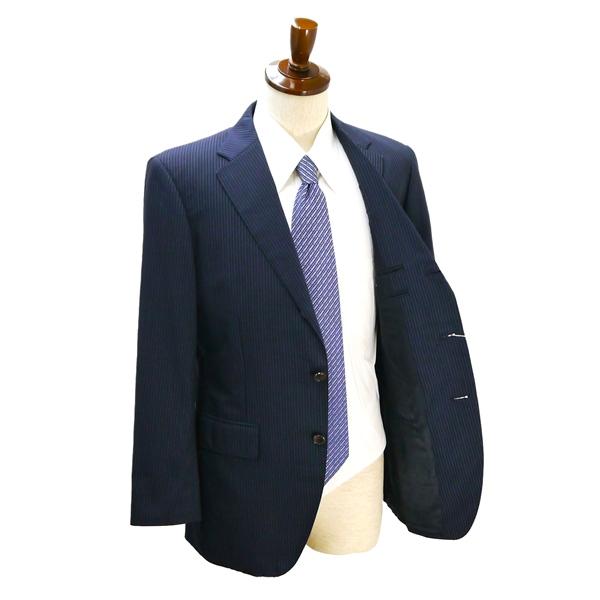 ダーバン 段返り 3つボタン シングルスーツ A5 M ダークネイビー 濃紺色 ストライプ ワンタック 春夏 D711241-38-030 5NI021 | D'URBAN | 01