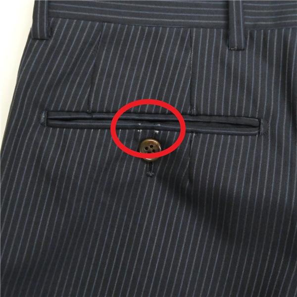 ダーバン 段返り 3つボタン シングルスーツ A5 M ダークネイビー 濃紺色 ストライプ ワンタック 春夏 D711241-38-030 5NI021 | D'URBAN | 06