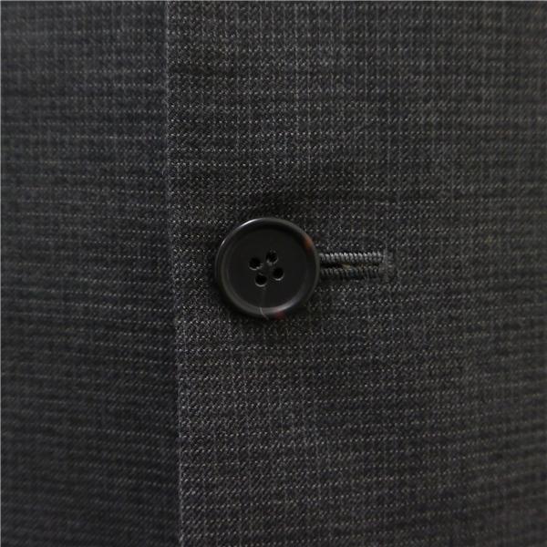 タケオキクチ 3つボタン シングルスーツ 袖口3つボタン Y8 XL ダークグレー 暗灰色 チェック ツータック 春秋冬 620 5NI025 | TAKEO KIKUCHI | 02