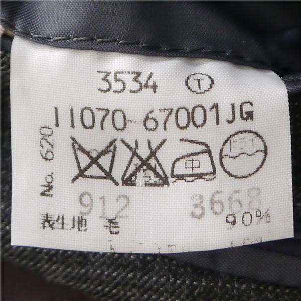 タケオキクチ 3つボタン シングルスーツ 袖口3つボタン Y8 XL ダークグレー 暗灰色 チェック ツータック 春秋冬 620 5NI025 | TAKEO KIKUCHI | 03