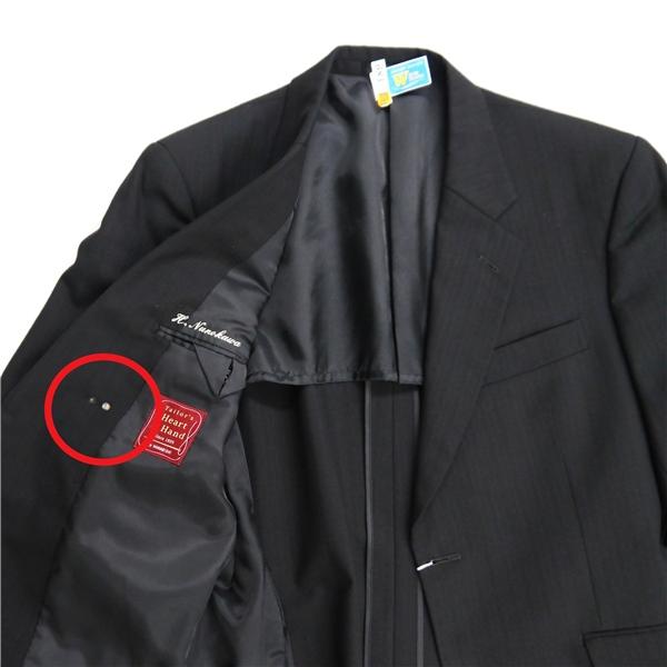 Tailor's Heart&Hand by HANABISHI 2つボタン シングルスーツ A4 S ダークグレー シャドーストライプ ワンタック 春夏 5NI051 | ブランド登録なし | 06