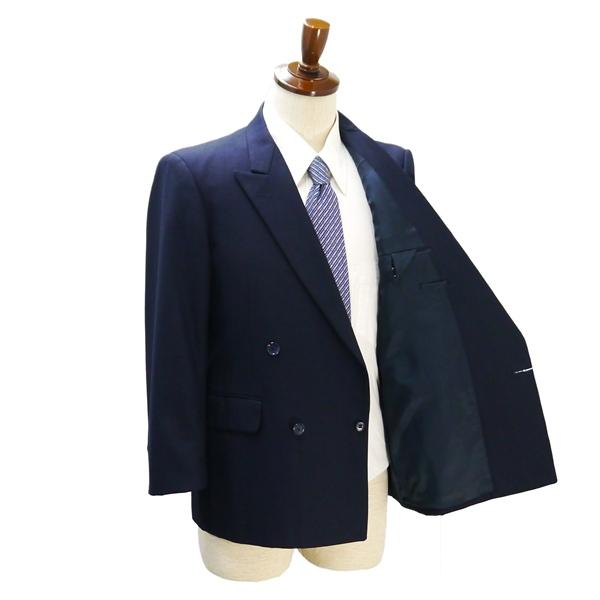 ELEFIT 4つボタン ダブルスーツ 袖口3つボタン BB3 S ダークネイビー シャドーストライプ ワンタック 春秋冬 91022-20634 5NJ012 | ブランド登録なし | 01