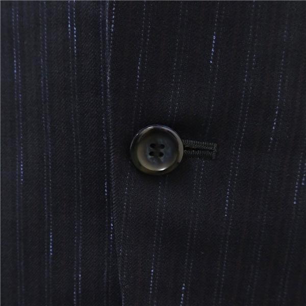 YAMASIROYA ヤマシロヤ 2つボタン シングルスーツ 袖口3つボタン AB3 S ダークネイビー ストライプ ワンタック 春秋冬 5NJ018 | ブランド登録なし | 02