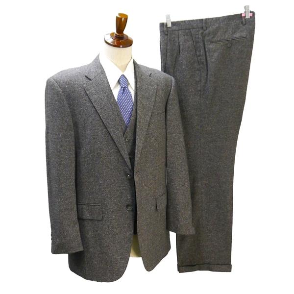 ダーバン 3ピース 2つボタン シングルスーツ 袖口3つボタン AB6 L ブラウン系 茶色系 ツータック 春秋冬 D216049-94-003 5NJ024 | D'URBAN