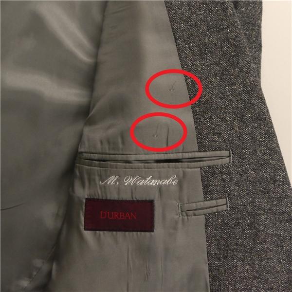 ダーバン 3ピース 2つボタン シングルスーツ 袖口3つボタン AB6 L ブラウン系 茶色系 ツータック 春秋冬 D216049-94-003 5NJ024 | D'URBAN | 06