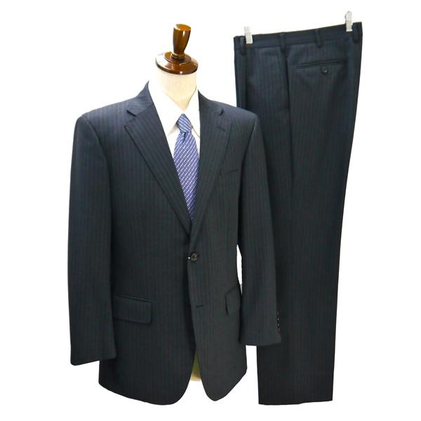 renoma 2パンツ 2つボタン シングルスーツ A6 M ダークグレー 暗灰色 ストライプ ワンタック 春秋冬 492208-703-11-36 5NJ042 | ブランド登録なし