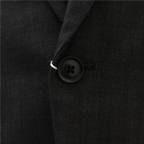 スーツセレクト 2つボタン シングルスーツ 袖口4つボタン Y5 M ダークグレー 暗灰色 ノータック 春秋 合物 BLD1450 5NJ049 | SUIT SELECT | 02