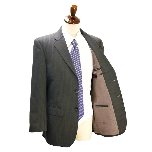 ダーバン MONSOON 2つボタン シングルスーツ A5 M ブラウンがかったダークグレー ストライプ 春夏 52110107-84-031 5NJ050 | D'URBAN | 01