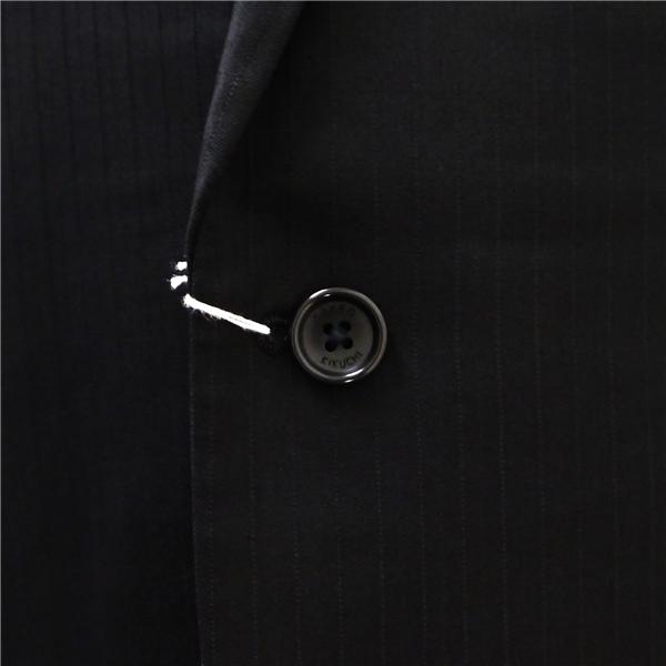 タケオキクチ 2つボタン シングルスーツ 袖口4つボタン A8 XL ダークグレー ストライプ ノータック 春秋 合物 620 5NJ056 | TAKEO KIKUCHI | 02