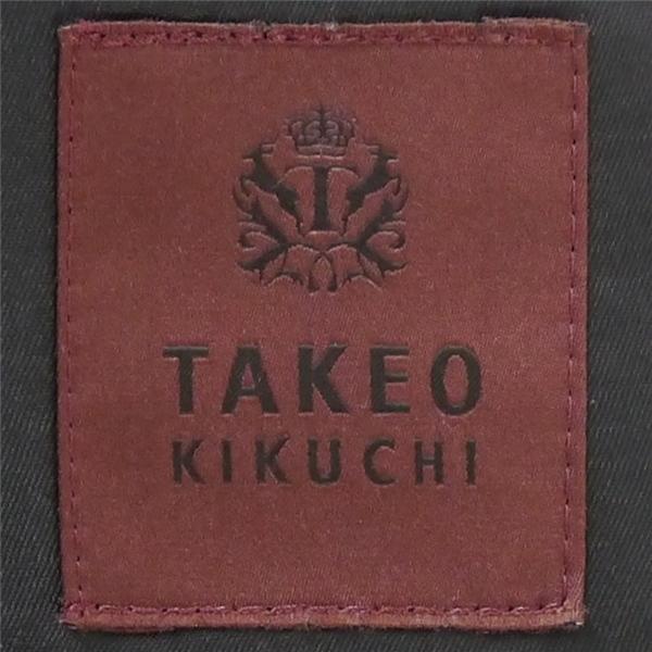 タケオキクチ 2つボタン シングルスーツ 袖口4つボタン A8 XL ダークグレー ストライプ ノータック 春秋 合物 620 5NJ056 | TAKEO KIKUCHI | 04