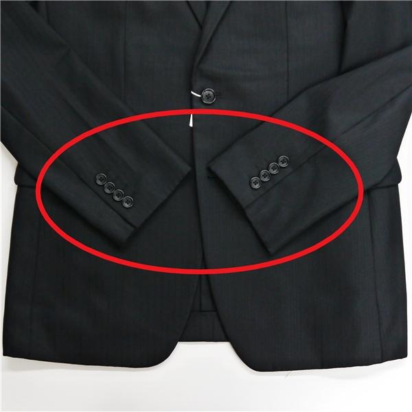 タケオキクチ 2つボタン シングルスーツ 袖口4つボタン A8 XL ダークグレー ストライプ ノータック 春秋 合物 620 5NJ056 | TAKEO KIKUCHI | 07