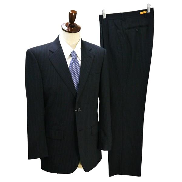 ダーバン MONSOON 2つボタン シングルスーツ A5 M ダークグレー 暗灰色 ストライプ ツータック 春夏 52410122-98-005 5NJ057 | D'URBAN