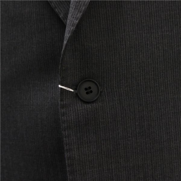 ニューヨーカー 2つボタン シングルスーツ 袖口4つボタン AB6 L ダークグレー ストライプ ノータック 春秋冬 16-07-6125 5NL007 | NEWYORKER | 02