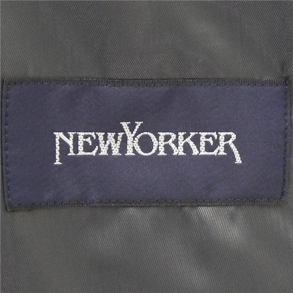 ニューヨーカー 2つボタン シングルスーツ 袖口4つボタン AB6 L ダークグレー ストライプ ノータック 春秋冬 16-07-6125 5NL007 | NEWYORKER | 04