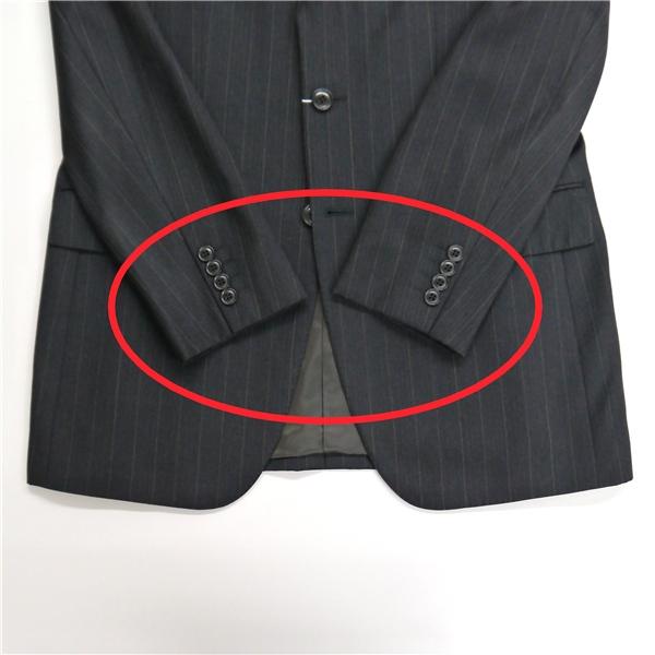 BELLUMORE Oreste Boggio Casero 段返り 3つボタン シングルスーツ A6 M ダークグレー ストライプ ワンタック 春秋冬 4552300 5NL014 | BELLUMORE | 04