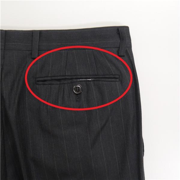 BELLUMORE Oreste Boggio Casero 段返り 3つボタン シングルスーツ A6 M ダークグレー ストライプ ワンタック 春秋冬 4552300 5NL014 | BELLUMORE | 08