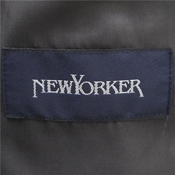 ニューヨーカー 2つボタン シングルスーツ AB6 L ブラウンがかったダークグレー ストライプ ノータック 春秋冬 11-07-9117 5NL023 | NEWYORKER | 04