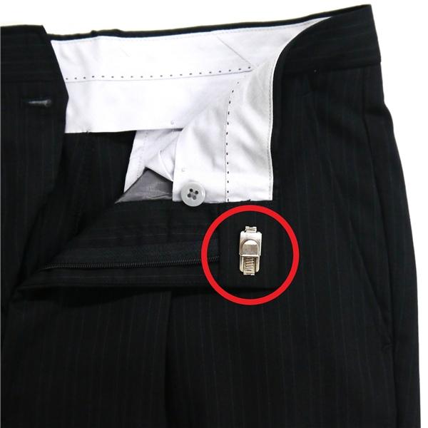 Savile Row セヴィルロウ DORMEUIL 3つボタン シングルスーツ A6 M ダークグレー ストライプ アジャスター 春夏 61T08 5NL030 | ブランド登録なし | 06