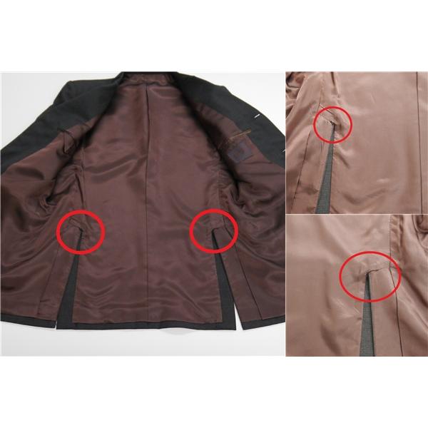 タケオキクチ 段返り 3つボタン シングルスーツ 袖口3つボタン Y7 L ダークグレー チェック ツータック 春秋冬 620 5NL031 | TAKEO KIKUCHI | 07