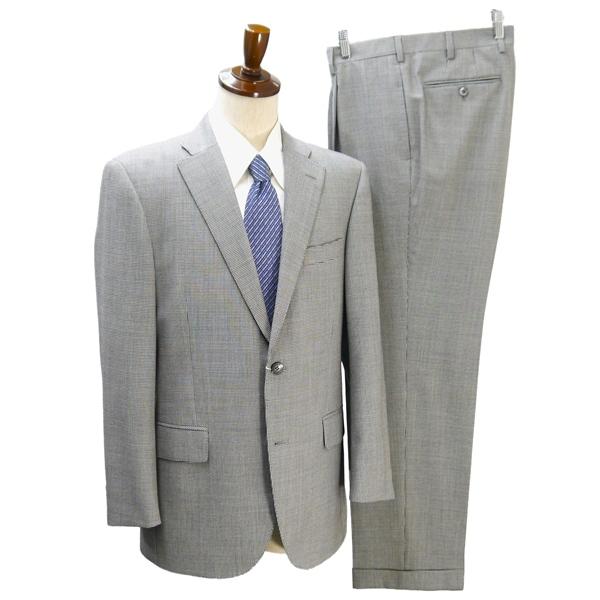 ニューヨーカー 2つボタン シングルスーツ 袖口4つボタン AB6 L グレー 千鳥格子 ワンタック 春秋 合物 11-15-8104 5NL036 | NEWYORKER