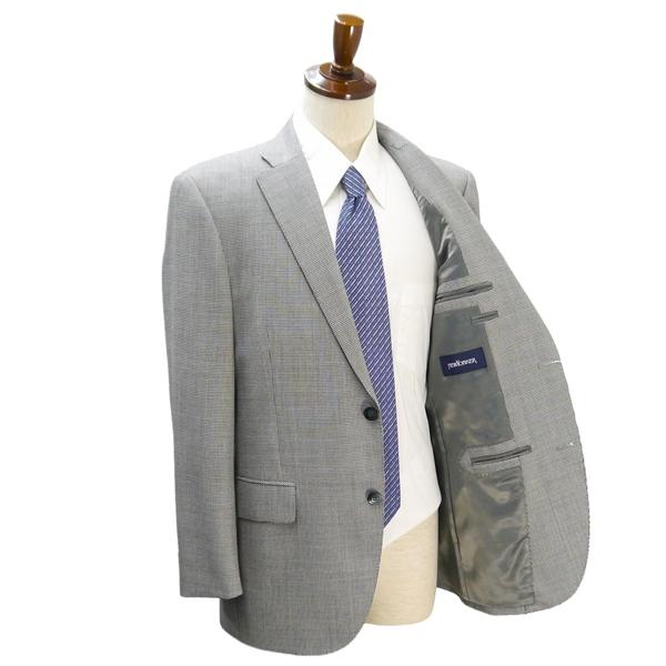ニューヨーカー 2つボタン シングルスーツ 袖口4つボタン AB6 L グレー 千鳥格子 ワンタック 春秋 合物 11-15-8104 5NL036 | NEWYORKER | 01