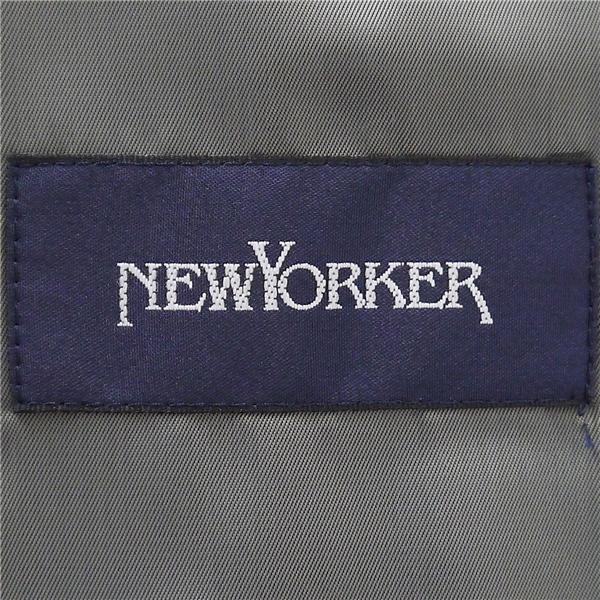 ニューヨーカー 2つボタン シングルスーツ 袖口4つボタン AB6 L グレー 千鳥格子 ワンタック 春秋 合物 11-15-8104 5NL036 | NEWYORKER | 03