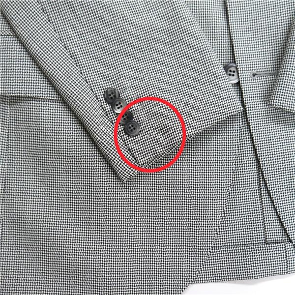 ニューヨーカー 2つボタン シングルスーツ 袖口4つボタン AB6 L グレー 千鳥格子 ワンタック 春秋 合物 11-15-8104 5NL036 | NEWYORKER | 06