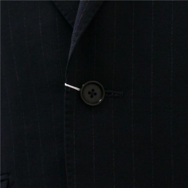 Le Chic EXTRAFINE WOOL 2つボタン シングルスーツ Y5 M ダークネイビー 濃紺色 ストライプ ノータック 春秋冬 NHJF16190 5NL039 | ブランド登録なし | 02