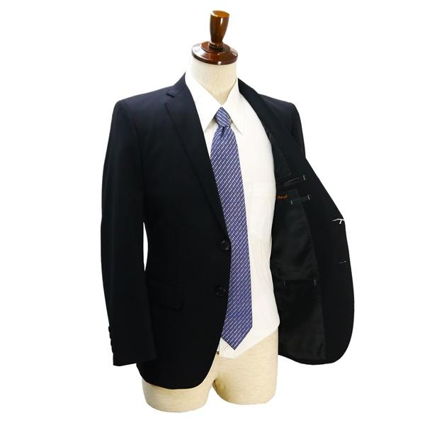 TOPVALU 2つボタン シングルスーツ 袖口4つボタン Y4 S ダークグレー 暗灰色 ノータック 細身 春秋 合物 TV49A262-N 5NL046 | ブランド登録なし | 01