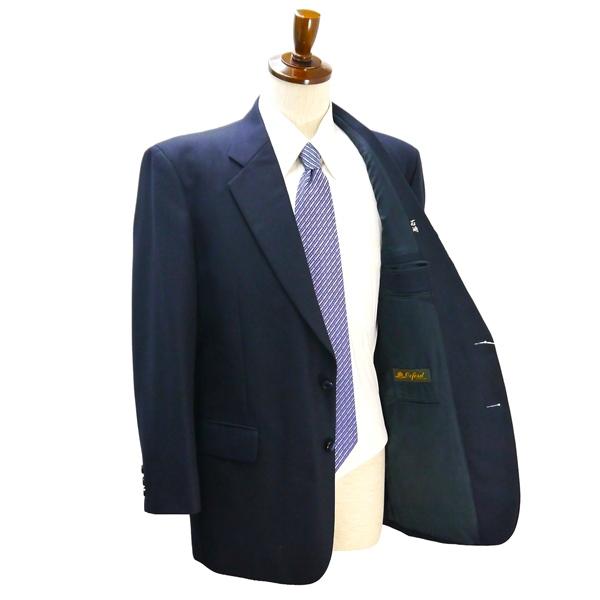 Oxford 2つボタン シングルスーツ AB6 L ダークネイビー 濃紺色 シャドーストライプ ワンタック 春秋 合物 00-11085 5NL048 | ブランド登録なし | 01