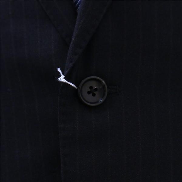 ダーバン r.a.s.o. 2つボタン シングルスーツ 袖口4つボタン A4 S ダークネイビー ストライプ ノータック 春秋冬 702617 5NL058 | D'URBAN | 02