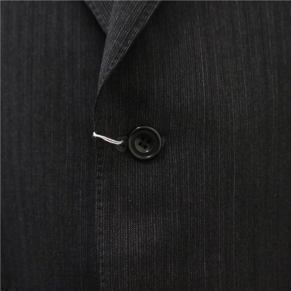 DAKS ダックス 2つボタン シングルスーツ BB6 L ダークグレー 暗灰色 ストライプ ツータック ゆったり 春秋冬 75805 5NL061 | DAKS | 02