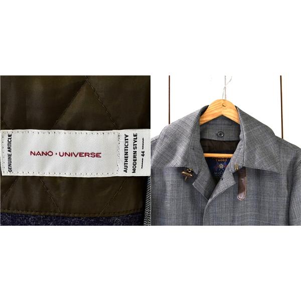 美品 ナノユニバース 英国製生地 コットン混 取外し可能ライナー付 コート 44 / M グレー チンストラップ NUD13CT202 5TA060 | NANO universe | 03