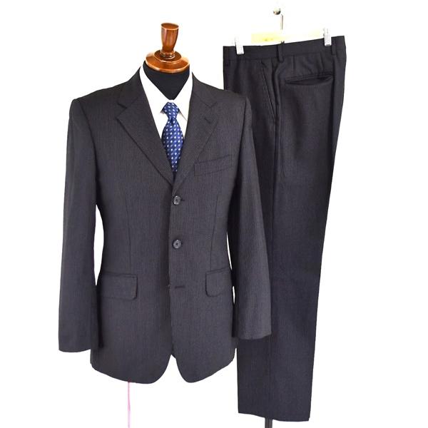 ポールスミス LONDON 3つボタン シングル スーツ Y5 / M ダークグレー ストライプ 袖口4つ釦 ノータック 日本製 SS-ST-43170 5TA109 | Paul Smith