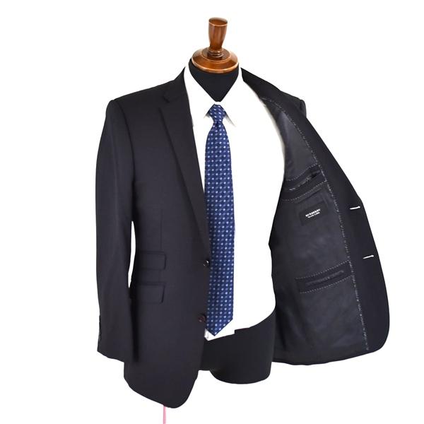 バーバリーブラックレーベル 2つボタン シングル スーツ 38R / M / YA6 ブラック シャドーチェック ノータック BMD12-309-09 5TC066 | BURBERRY BLACK LABEL | 01