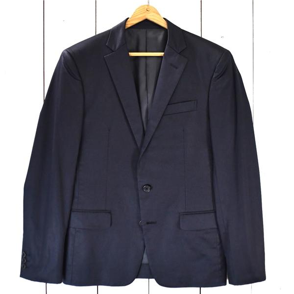 タケオキクチ コットン100％ 2つボタン シングル ジャケット 2 / M ダークネイビー 袖口3つ釦 春夏秋対応 JF070-44901AB 5TD018 | tk.TAKEO KIKUCHI