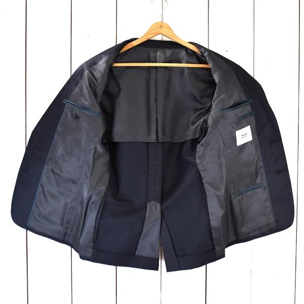 タケオキクチ コットン100％ 2つボタン シングル ジャケット 2 / M ダークネイビー 袖口3つ釦 春夏秋対応 JF070-44901AB 5TD018 | tk.TAKEO KIKUCHI | 01