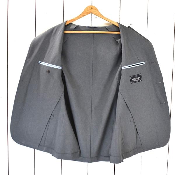 ニューヨーカー BERKLEY ポリエステル100％ 3つボタン シングル 段返り シャツジャケット 48L / M グレー 日本製 82-19-5120 5TD020 | NEWYORKER | 01