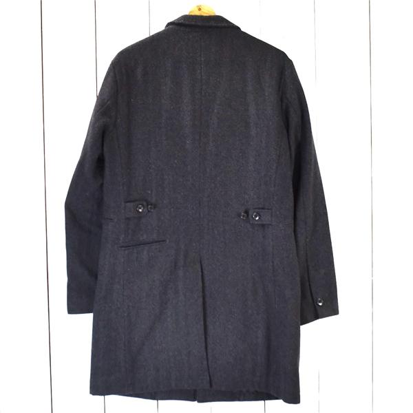 ナノユニバース 比翼仕立て 3つボタンシングル チェスターコート L ダークグレー 袖1つ釦 本切羽 BA54CT0222TN 5TD022 | Perfect Suit FActory | 02