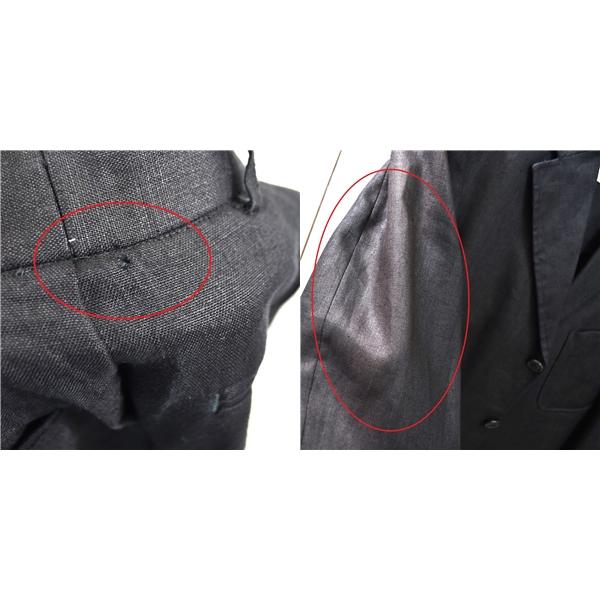 ラルフローレン Polo 麻リネン100％ 3つボタン シングル スーツ L / AB7 ブラック 袖口4つ釦 ノータック 春夏対応 JK-RL-SM-0713 5TD073 | POLO RALPH LAUREN | 03