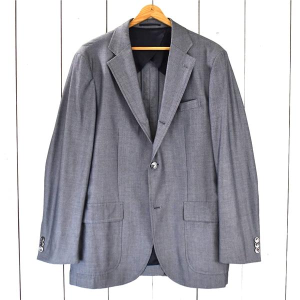 Jプレス J.PRESS コットン100％ 3つボタンシングル 段返り ジャケット XL グレー 袖口3つ釦 春夏秋対応 021-5-CJK-OV-HM-0622 5TE021 | J.PRESS