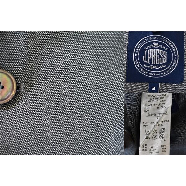 Jプレス J.PRESS コットン100％ 3つボタンシングル 段返り ジャケット L ミドルグレー 袖口3つ釦 021-5-CJK-OV-HM-0622 5TF005 | J.PRESS | 02